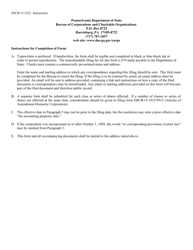 Form DSCB:15-1522 Statement With Respect to Shares - Pennsylvania, Page 3