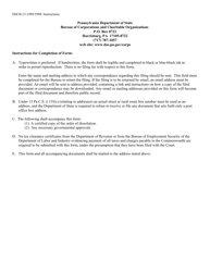 Form DSCB:15-1989/5989 Articles of Involuntary Dissolution - Pennsylvania, Page 3
