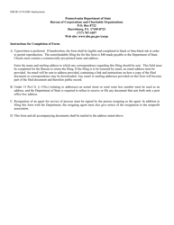 Form DSCB::15-9120D Unincorporated Nonprofit Association Resignation of Agent for Service of Process - Pennsylvania, Page 2