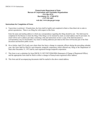 Form DSCB:15-5110 Annual Statement - Nonprofit Corporation - Pennsylvania, Page 2
