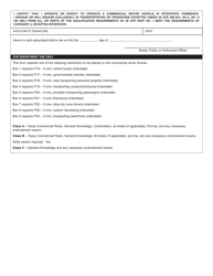 Form CDL-10 Certification of Physical Exemption 49 Cfr Part 391/390 - Texas, Page 2