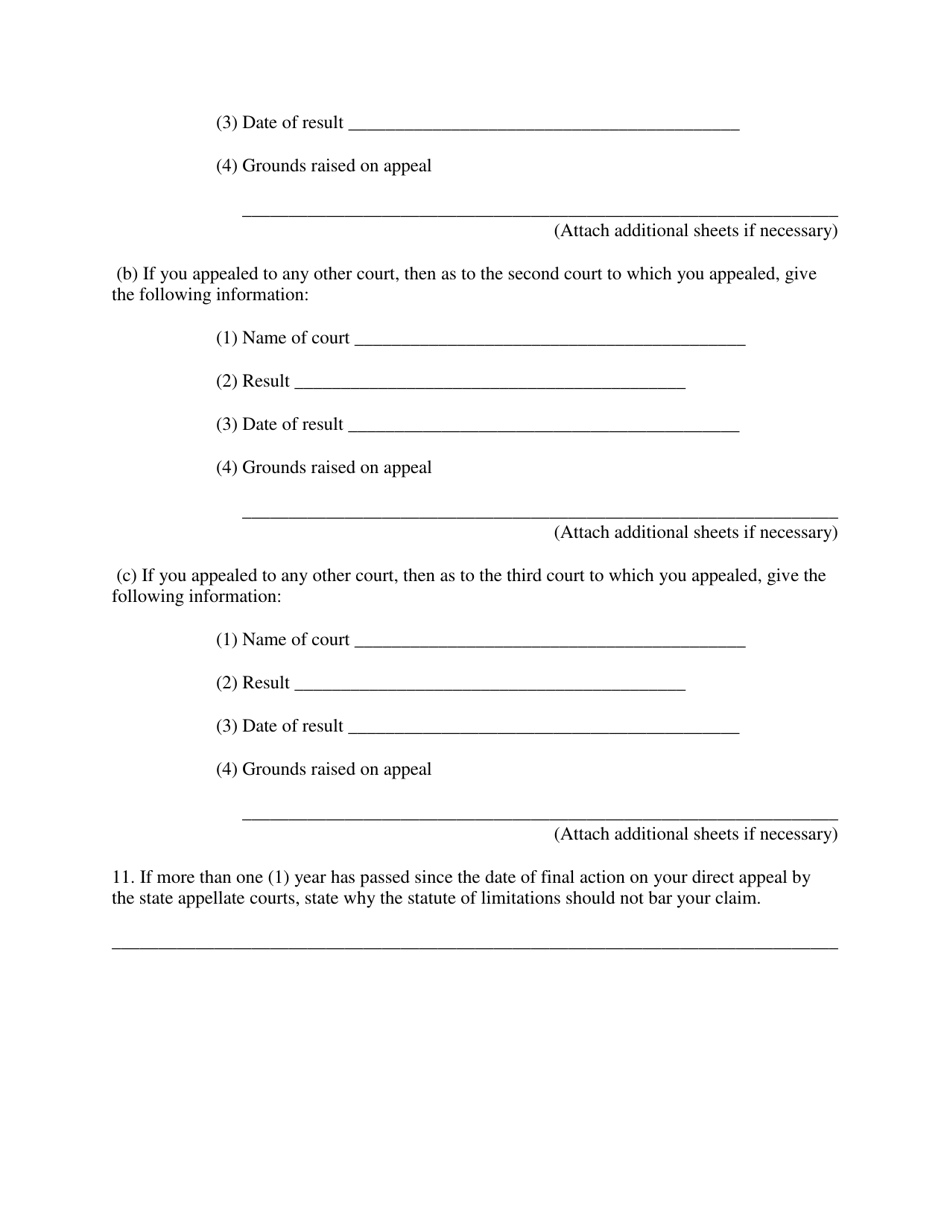 Petition for Relief From Conviction or Sentence - Tennessee, Page 4