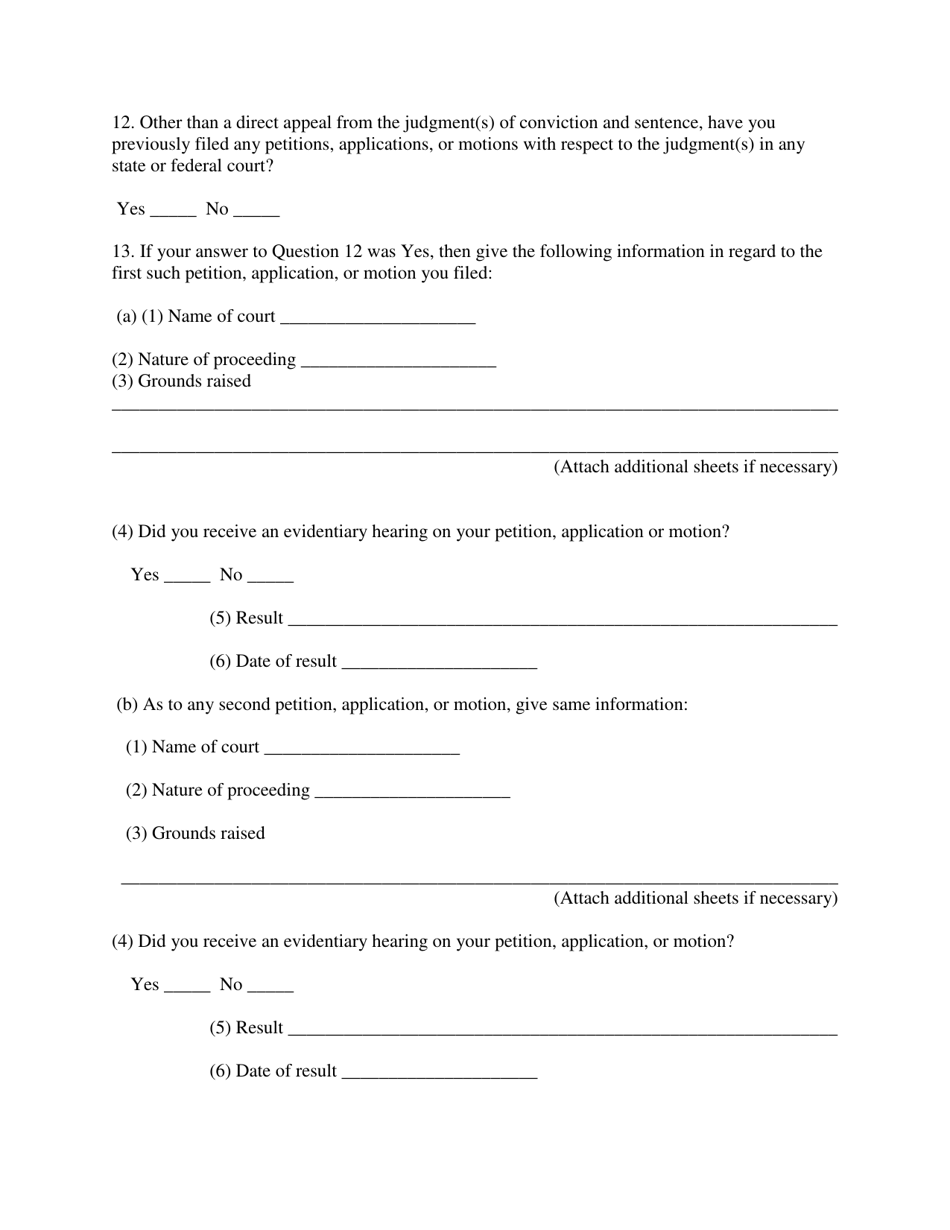 Tennessee Petition for Relief From Conviction or Sentence - Fill Out ...