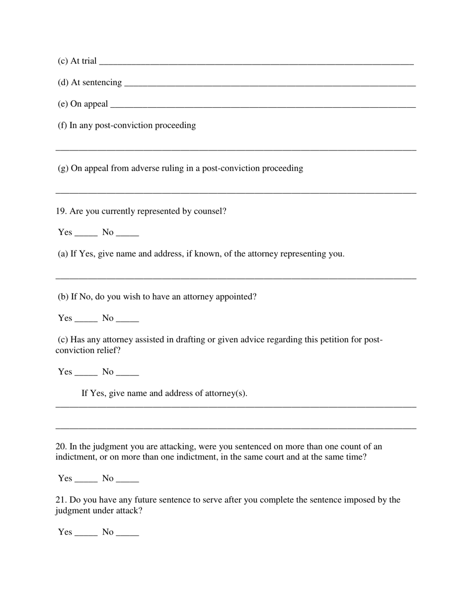 Petition for Relief From Conviction or Sentence - Tennessee, Page 8