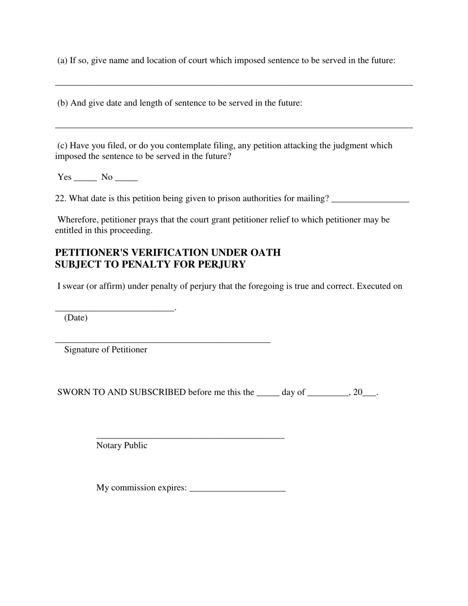 Petition for Relief From Conviction or Sentence - Tennessee, Page 9