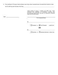 Form 205 Certificate of Correction for a Non-profit Corporation - Rhode Island, Page 3