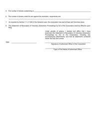 Form 110 Statement of Revocation of Voluntary Dissolution Proceedings by Act of the Corporation - Rhode Island, Page 3