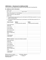 Form FL Non-Parent403 Icwa Notice - Attachment for Additional Child - Washington