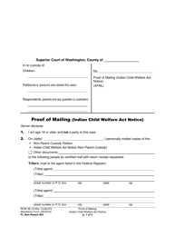 Form FL Non-Parent404 Proof of Mailing (Indian Child Welfare Act Notice) - Washington