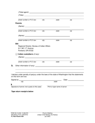 Form FL Non-Parent404 Proof of Mailing (Indian Child Welfare Act Notice) - Washington, Page 2
