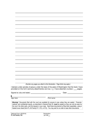 Form FL All Family135 Family Declaration Blank - Washington, Page 2