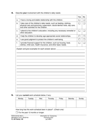 Form FL All Family139 Information for Temporary Parenting Plan - Washington, Page 2