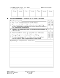 Form FL All Family139 Information for Temporary Parenting Plan - Washington, Page 3