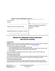Document preview: Form FL Non-Parent416 Motion for Adequate Cause Decision (Non-parent Custody) - Washington