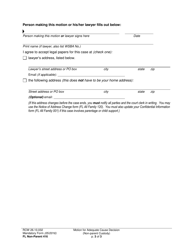 Form FL Non-Parent416 Motion for Adequate Cause Decision (Non-parent Custody) - Washington, Page 3