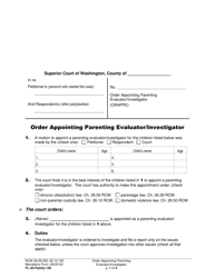 Form FL All Family148 Order Appointing Parenting Evaluator/Investigator - Washington