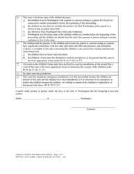 Form WPF DV-1.030 Child Custody Information Sheet - Washington, Page 2