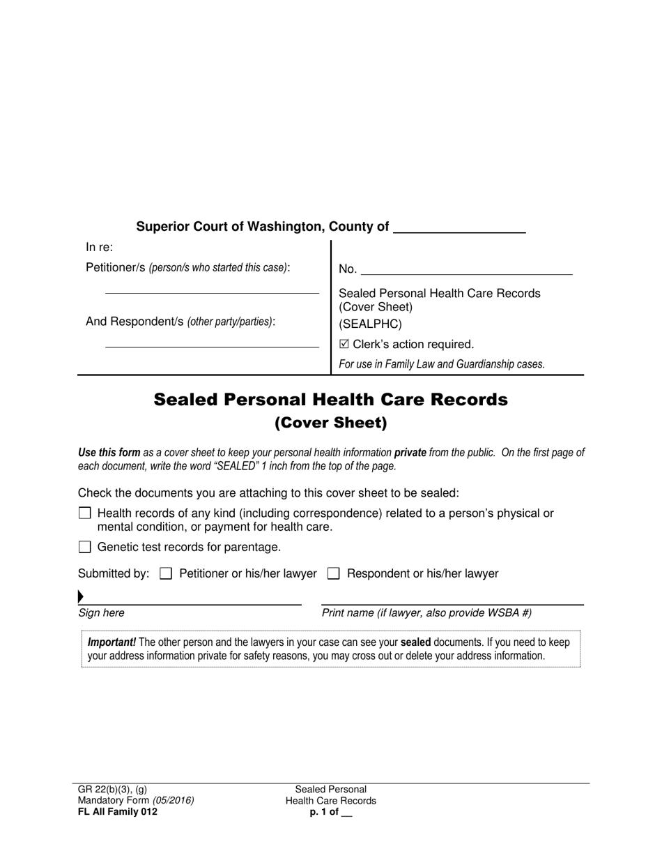 Form FL All Family012 Fill Out, Sign Online and Download Printable