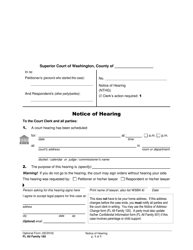 Document preview: Form FL All Family185 Notice of Hearing - Washington