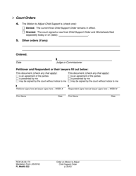 Form FL Modify522 Order on Motion to Adjust Child Support Order - Washington, Page 2