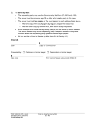 Form FL All Family105 Order to Allow Service by Mail - Washington, Page 2