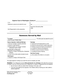 Form FL All Family106 Summons Served by Mail - Washington