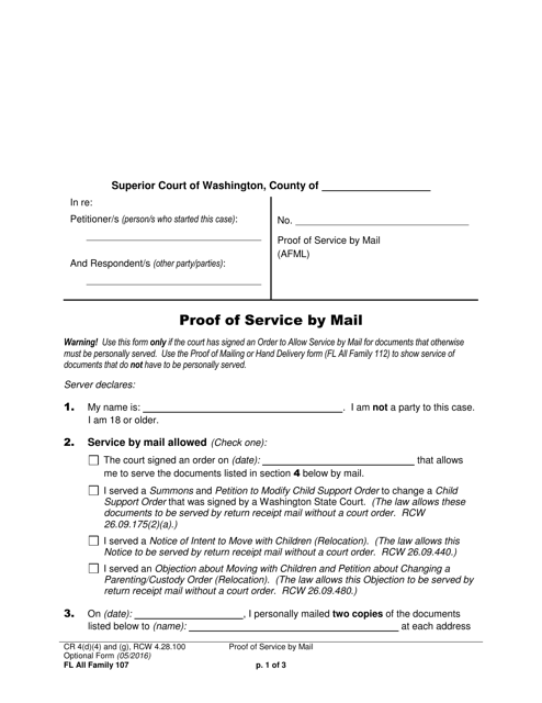 Form FL All Family107  Printable Pdf