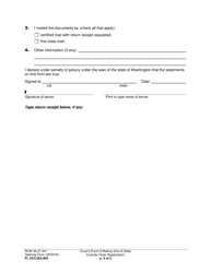 Form FL UCCJEA803 Court&#039;s Proof of Mailing (Out-of-State Custody Order Registration) - Washington, Page 2
