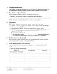 Form FL UCCJEA811 Petition to Enforce Out-of-State Custody Order - Washington, Page 2