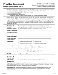 Document preview: Part 2 Provider Agreement - Referral Service Option - Vermont