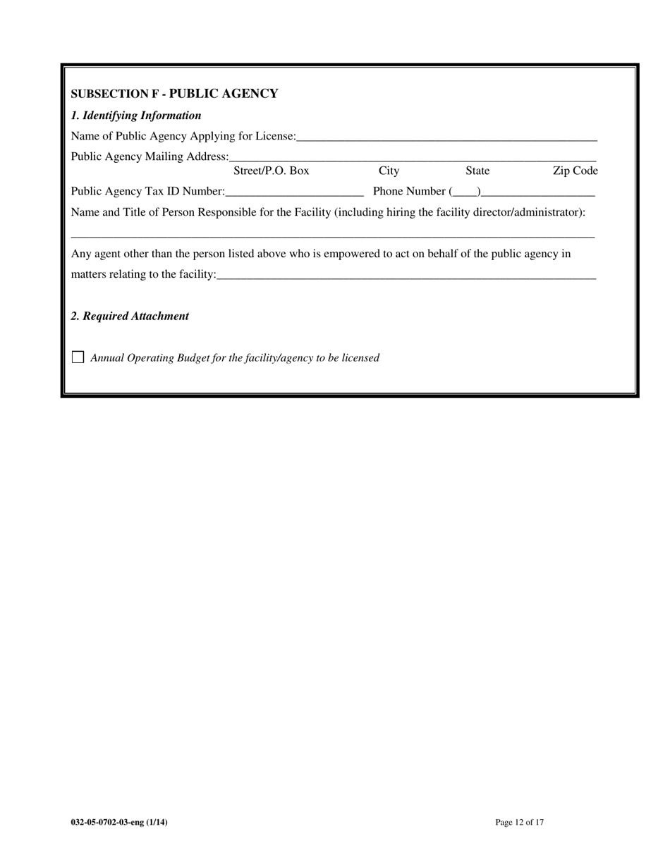 Form 032-05-0702-03-ENG Initial Application for Licensure of a Child Welfare Agency, Assisted Living Facility, or Adult Day Care Center - Virginia, Page 12