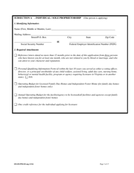 Form 032-05-0702-03-ENG Initial Application for Licensure of a Child Welfare Agency, Assisted Living Facility, or Adult Day Care Center - Virginia, Page 3