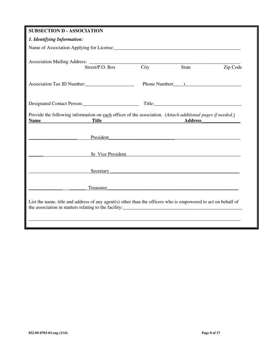 Form 032-05-0703-03-ENG Renewal Application for Licensure of a Child Welfare Agency, Assisted Living Facility, or Adult Day Care Center - Virginia, Page 8