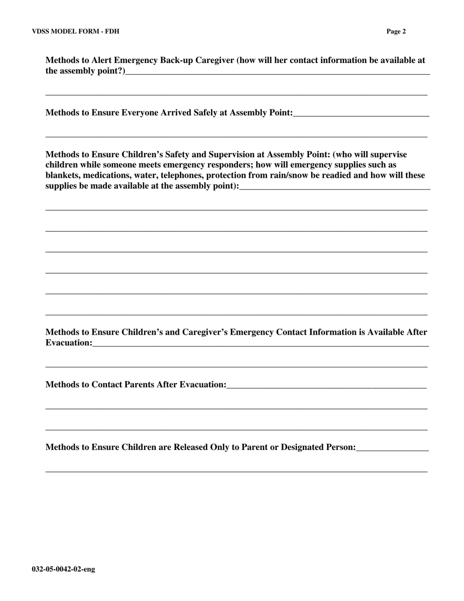 Form 032-05-0042-02-ENG Emergency Preparedness and Response Plan - Virginia, Page 2