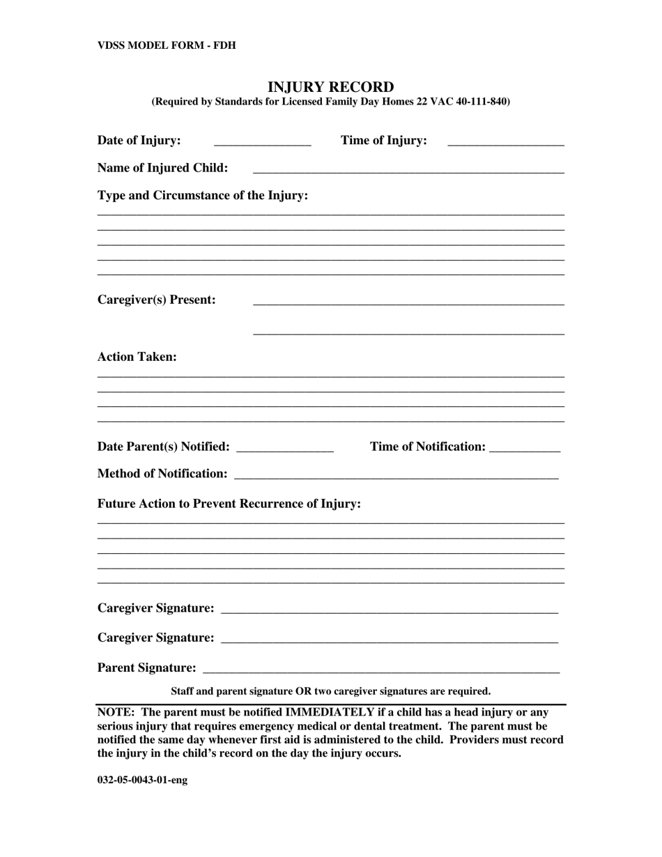 Form 032-05-0043-01-ENG - Fill Out, Sign Online and Download Printable ...