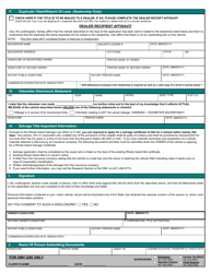 Form TR-2 (TR-9) Application for Title - Rhode Island, Page 2