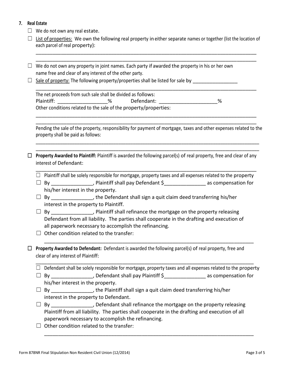 Form 878NR Final Stipulation - Vermont, Page 3