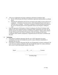 Order of Referral for Parent Coordination - Vermont, Page 2