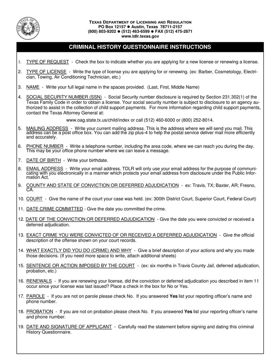 TDLR Form LIC002 Fill Out, Sign Online and Download Printable PDF