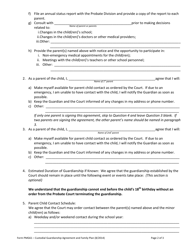 Form PMG61 Custodial Guardianship Agreement and Family Plan - Vermont, Page 2