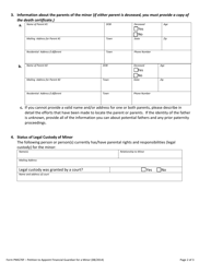Form PMG70F Petition to Appoint Financial Guardian for a Minor - Vermont, Page 2