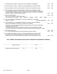 DSS Form 2922 Original or Renewal Registration of Family Child Care Home (Fcch) - South Carolina, Page 2