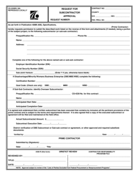 Document preview: Form CS-4339R Request for Subcontractor Approval - Pennsylvania