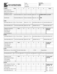 Document preview: Form CS-4342 Field Calibration Sheet for Latex Mobile Mixers - Pennsylvania