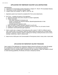 Form AV-2 &quot;Application for Temporary Heliport License&quot; - Pennsylvania, Page 3