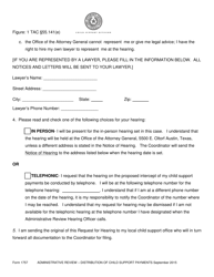 Form 1757 Request for Administrative Review &quot; Distribution of Child Support Payments - Texas, Page 4