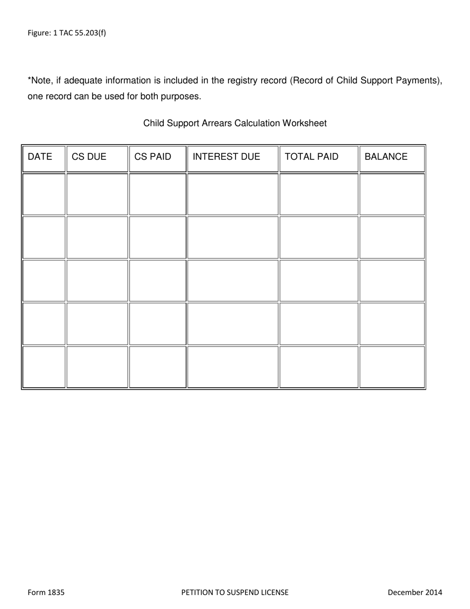 Form 1835 Petition to Suspend License - Texas, Page 3