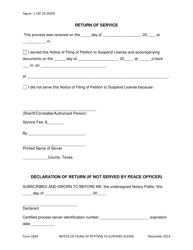 Form 1834 Notice of Filing of Petition to Suspend License - Texas, Page 3