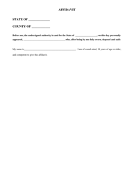 Form OIG-2 Personnel Complaint Affidavit (Over 18 Years of Age) - Texas