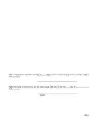 Form OIG-2 Personnel Complaint Affidavit (Over 18 Years of Age) - Texas, Page 2
